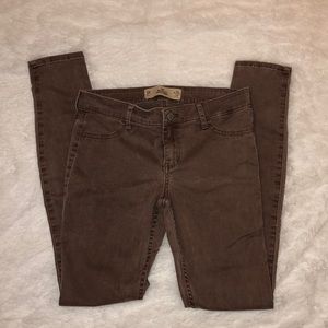 Brown Hollister skinny jeans 0R